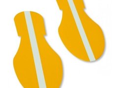 talpi galbeni reflectorizanti cu adezivi pentru podea